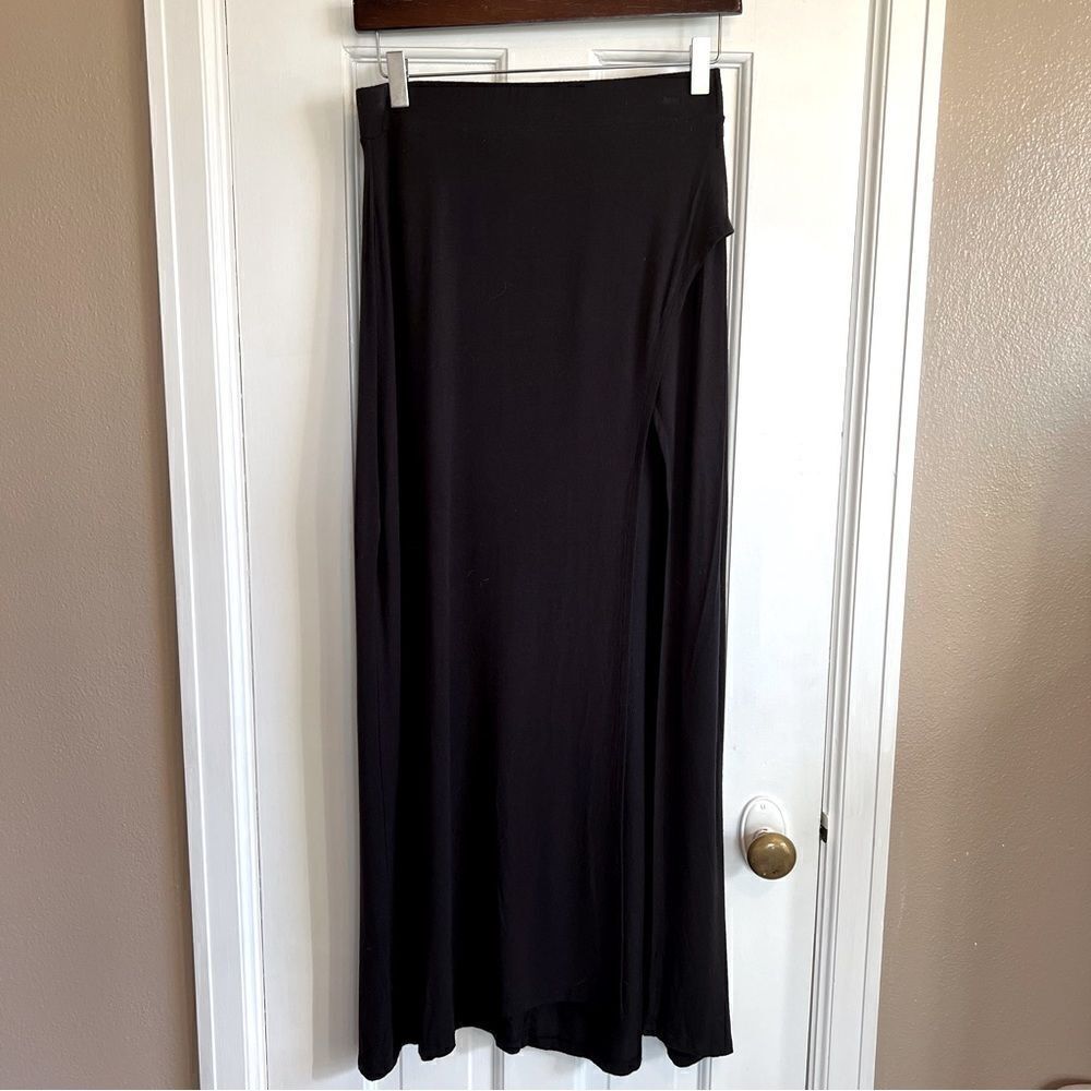 Charlotte Russe black maxi skirt with slit size M